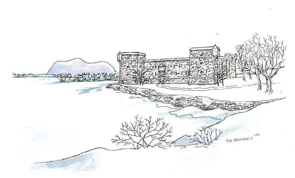 fort in winter